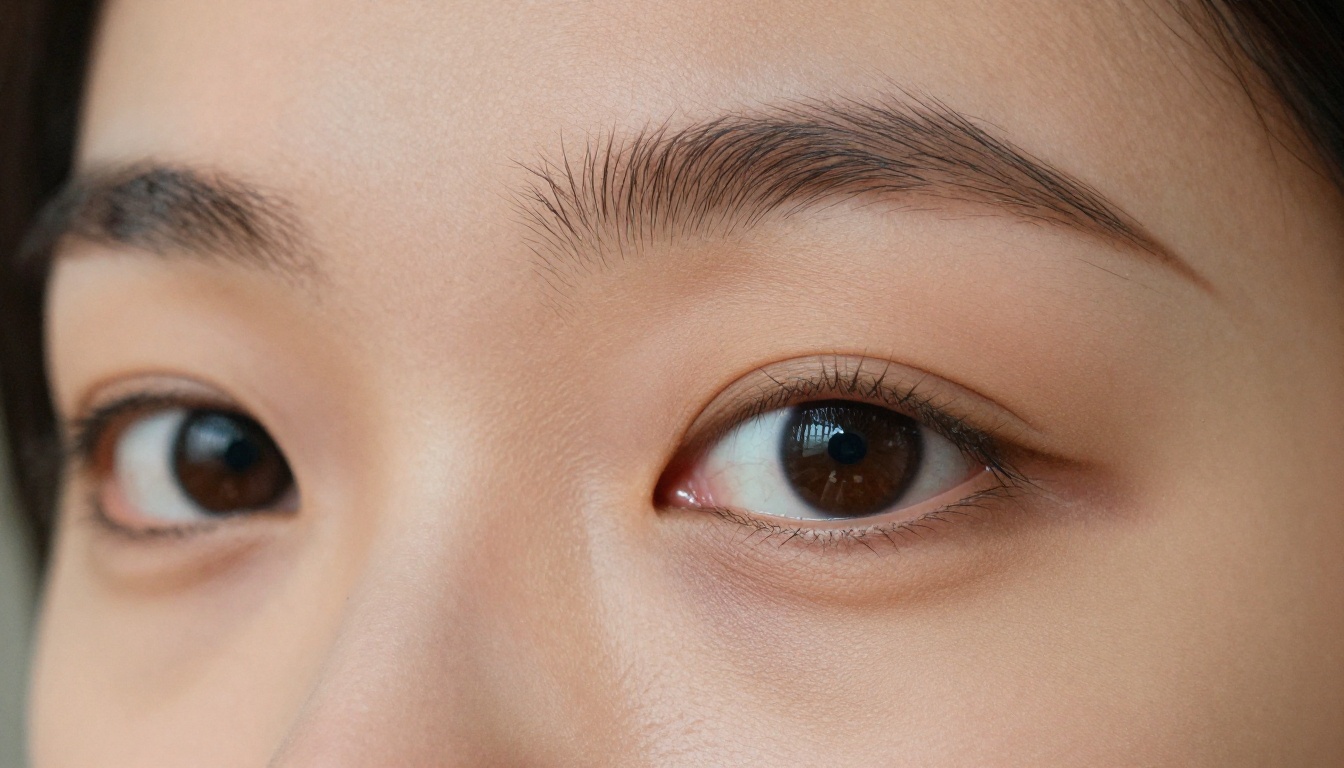 Extreme close-up portrait skin texture detail eyes AI