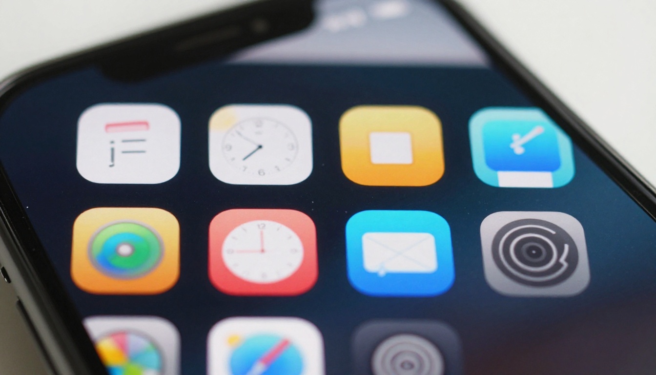 App icon grid on smartphone screen