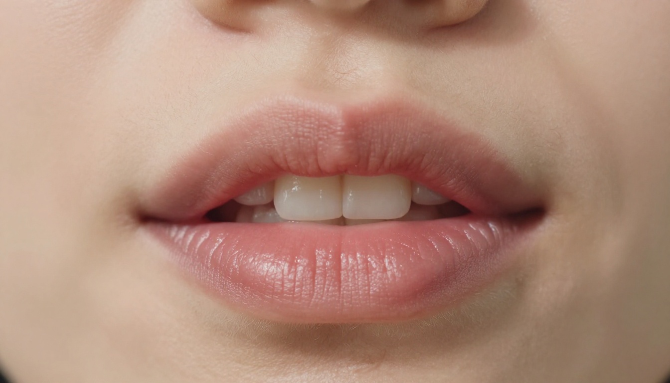Close-up showing AI lipsync precision on human lips