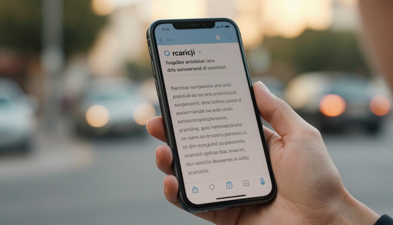 Smartphone held in hand showing a translation interface with English and Spanish text