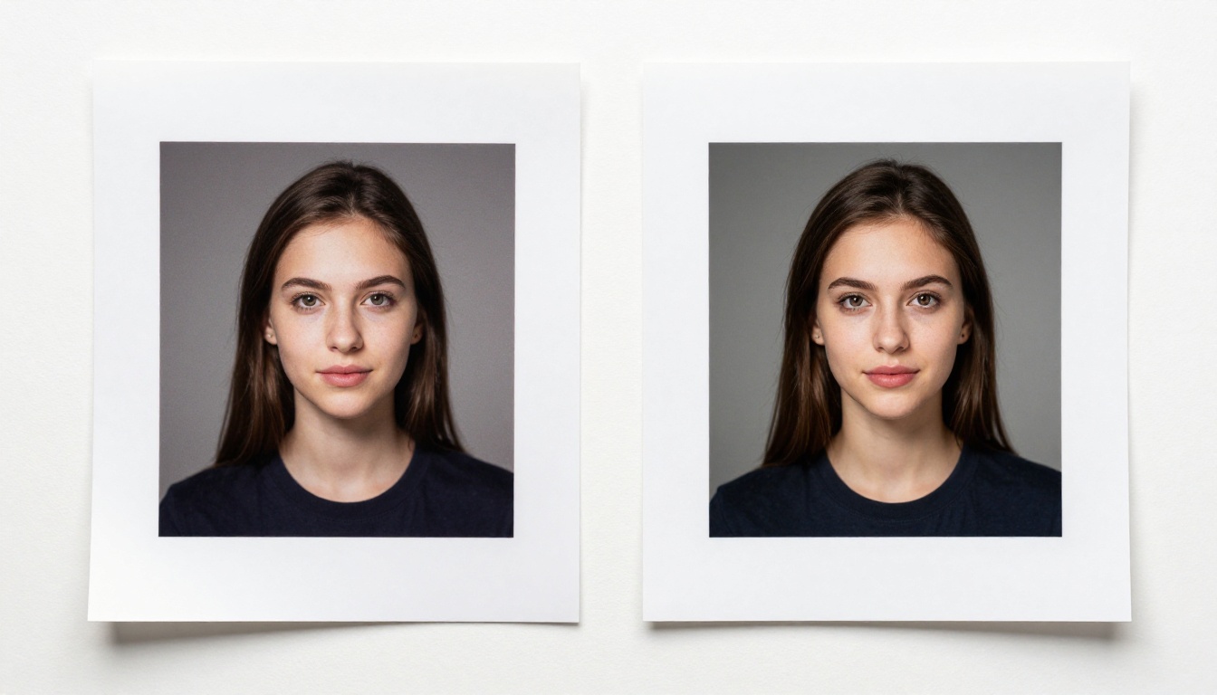 Two printed photos side by side showing clear resolution quality difference