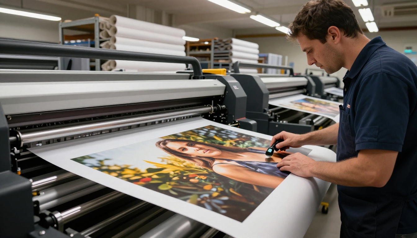 Professional large format print shop interior Professional large format print shop interior
