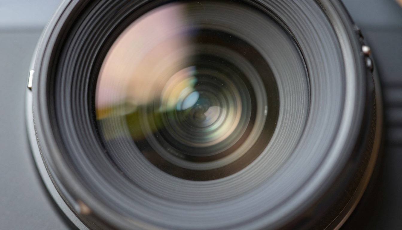 Smartphone camera lens close-up macro detail