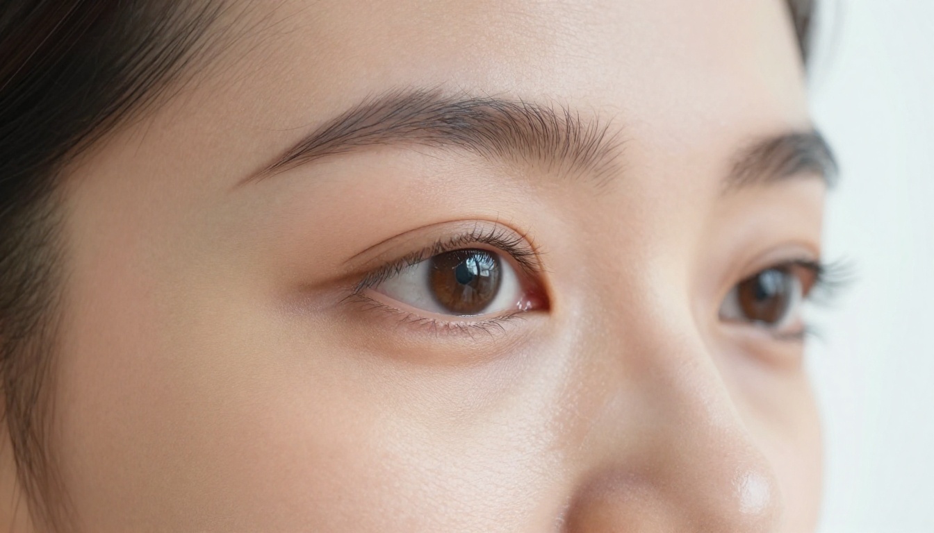 Close-up beauty portrait showing photorealistic skin texture and studio lighting