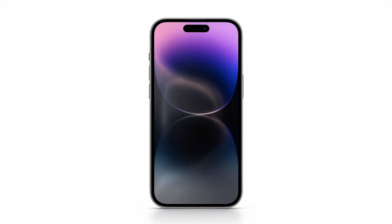 A sleek smartphone cleanly isolated on a pure white background with professional bilateral product photography lighting