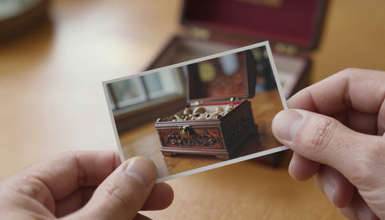Comparing a flat photograph and physical object side by side