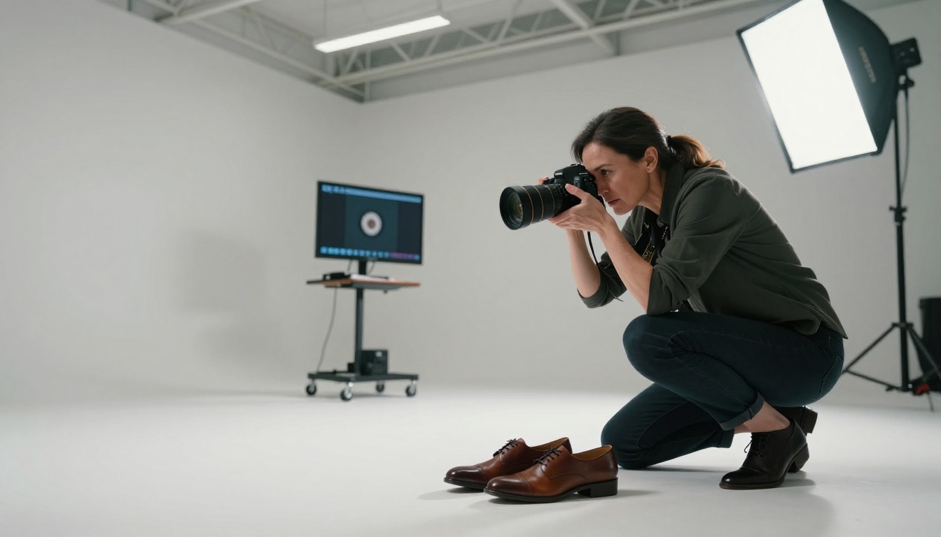 Professional photographer capturing precise multi-angle product shots