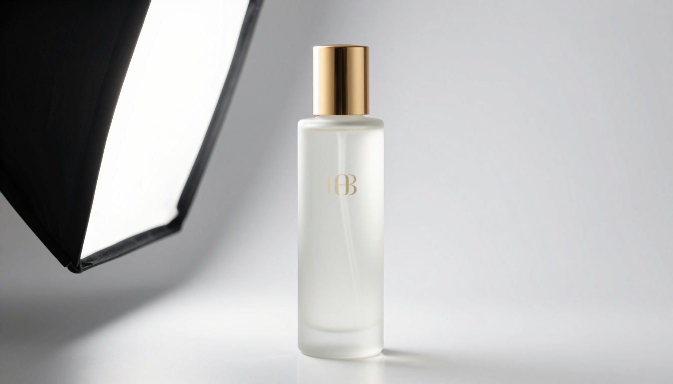 Skincare product mockup against white background