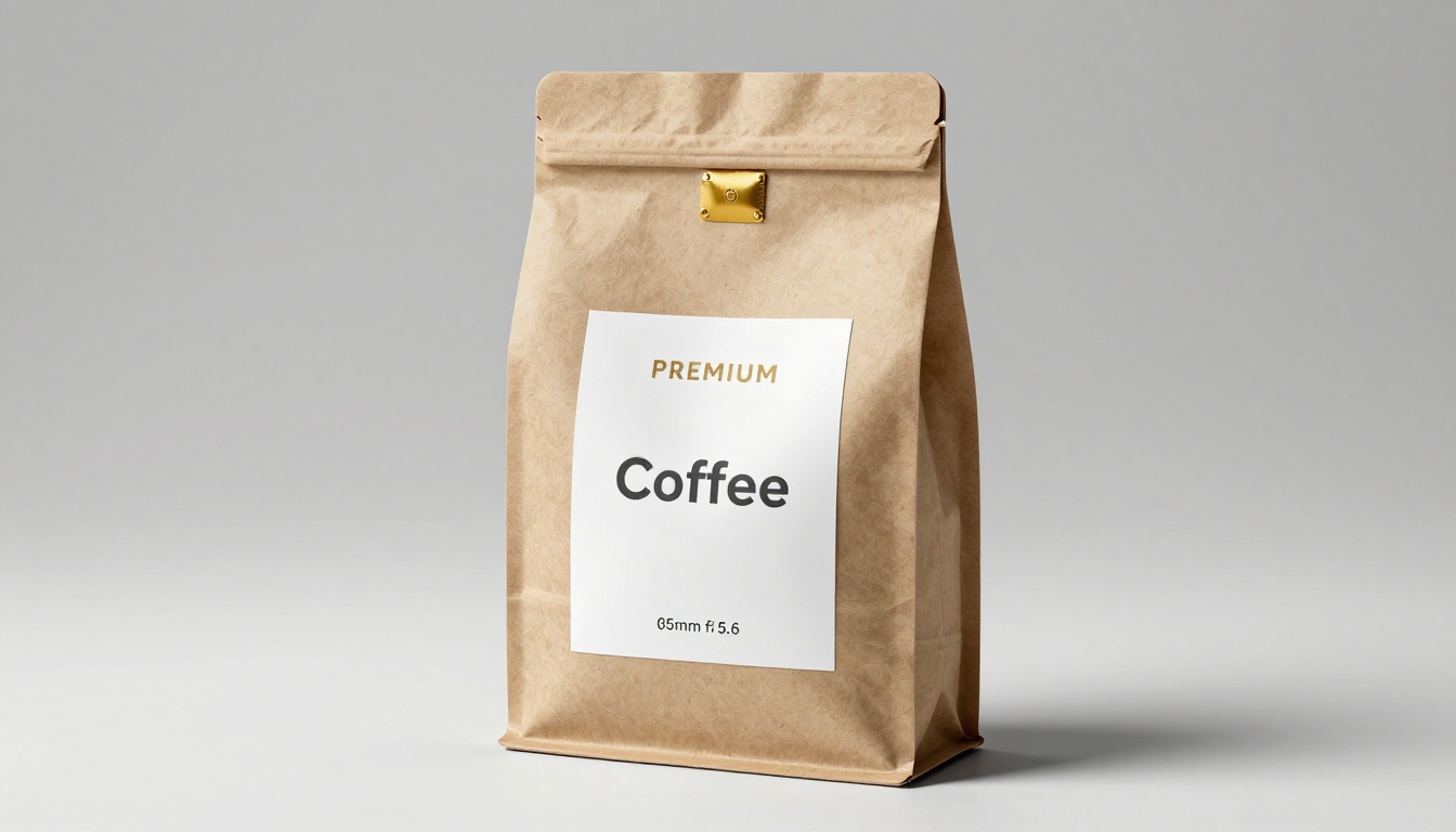 Premium coffee packaging product mockup render