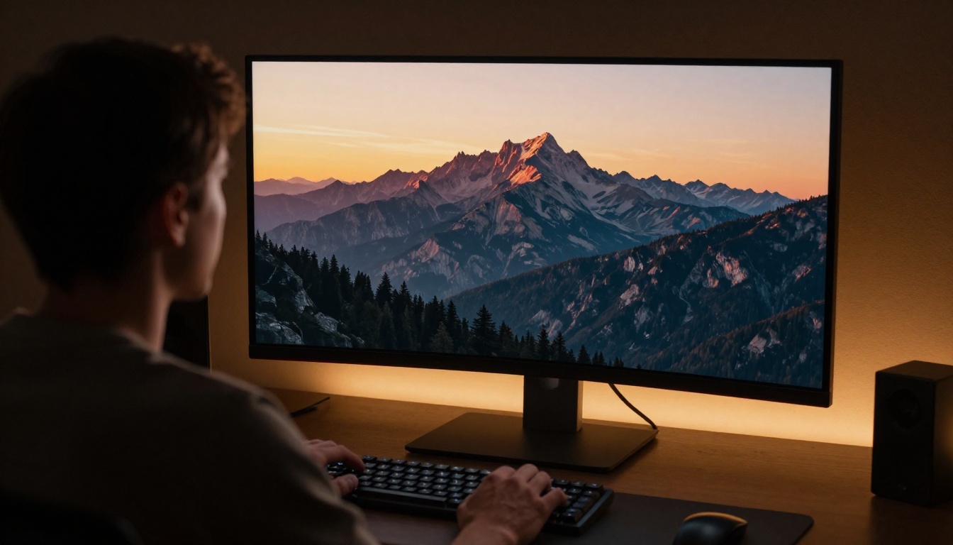 Video editor reviewing cinematic footage at workstation