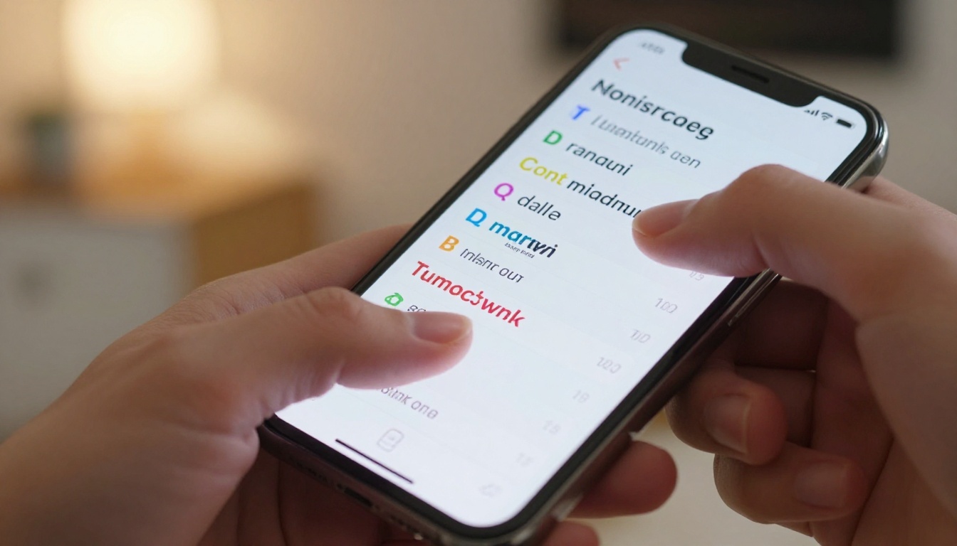 Close-up of AI flashcard app scrolling on smartphone screen