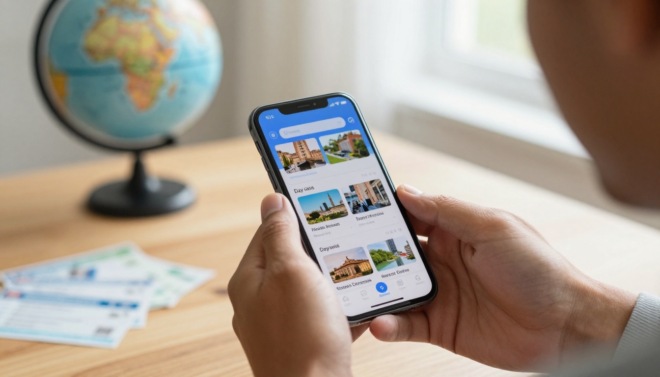 AI travel planning on smartphone with itinerary app