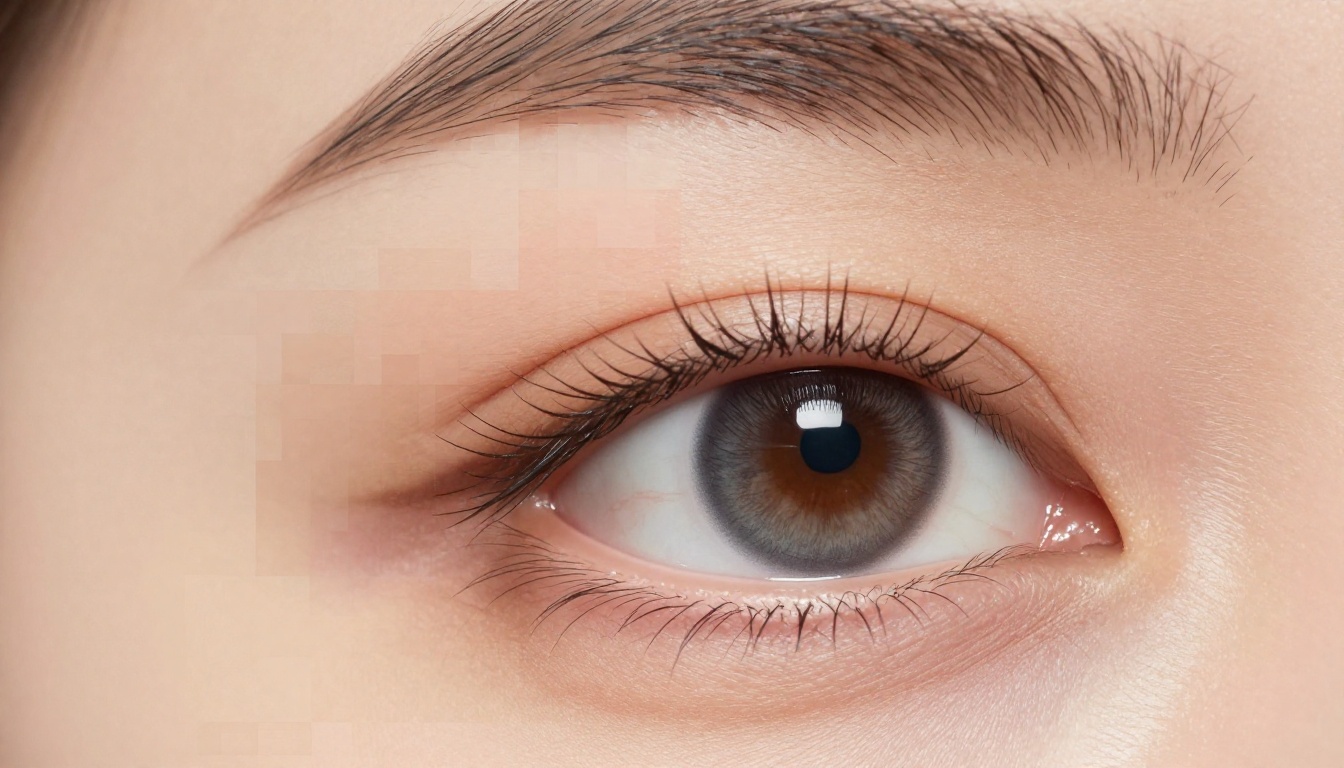 Eye close-up before and after AI upscaling