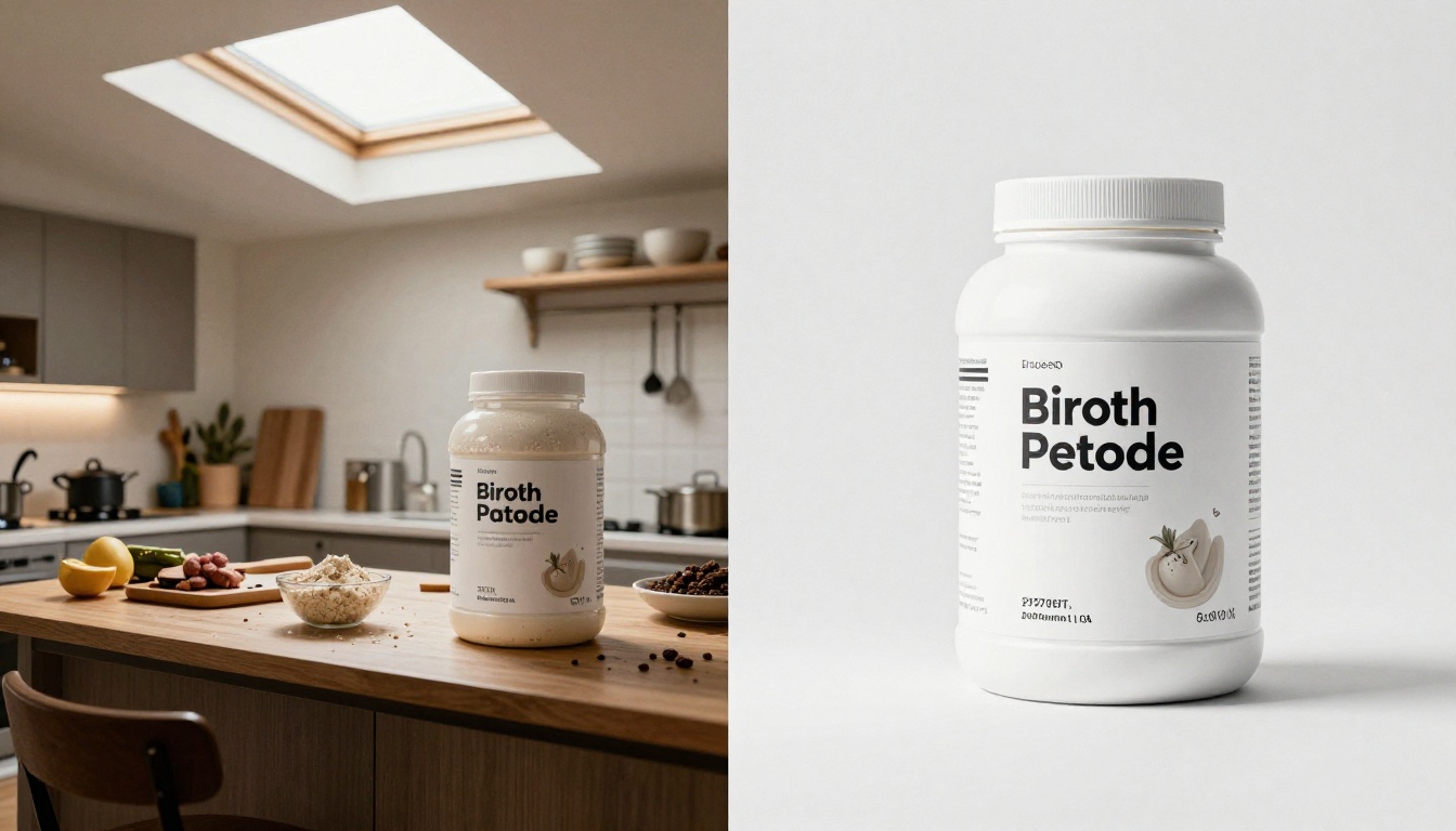 Before and after product photography: messy background vs. clean professional white background