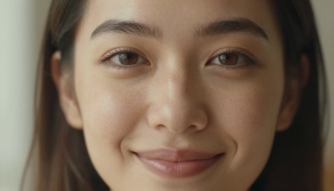 Extreme close-up portrait showing photorealistic skin texture, pores, and natural side lighting with cinematic depth of field