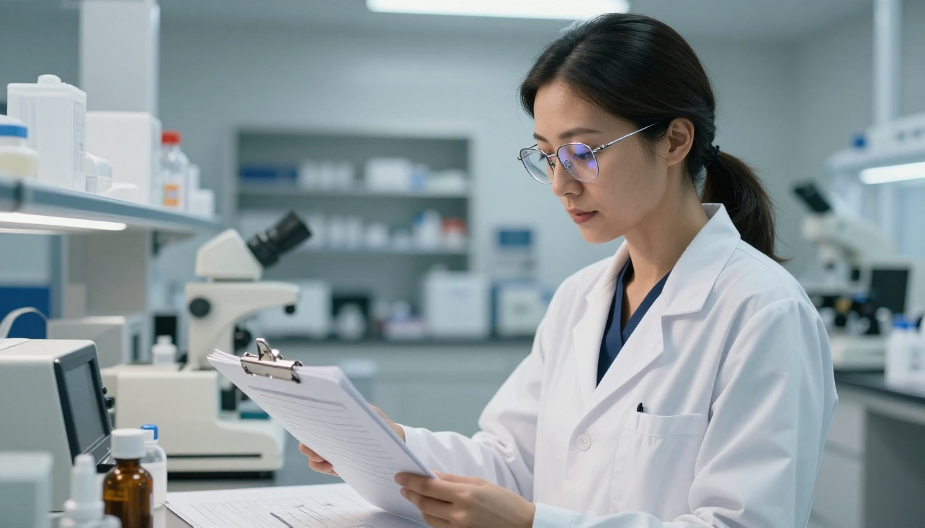 Female scientist in research laboratory Female scientist in research laboratory