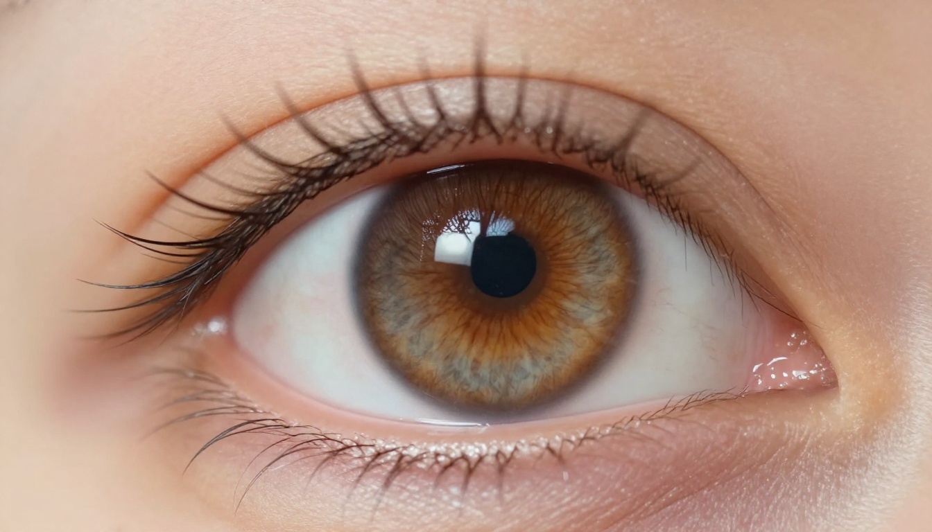 Extreme macro close-up of a human eye showing iris fiber detail and catchlight
