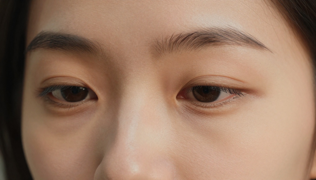 Close-up of photorealistic skin texture generated by AI showing individual pores and fine hair detail