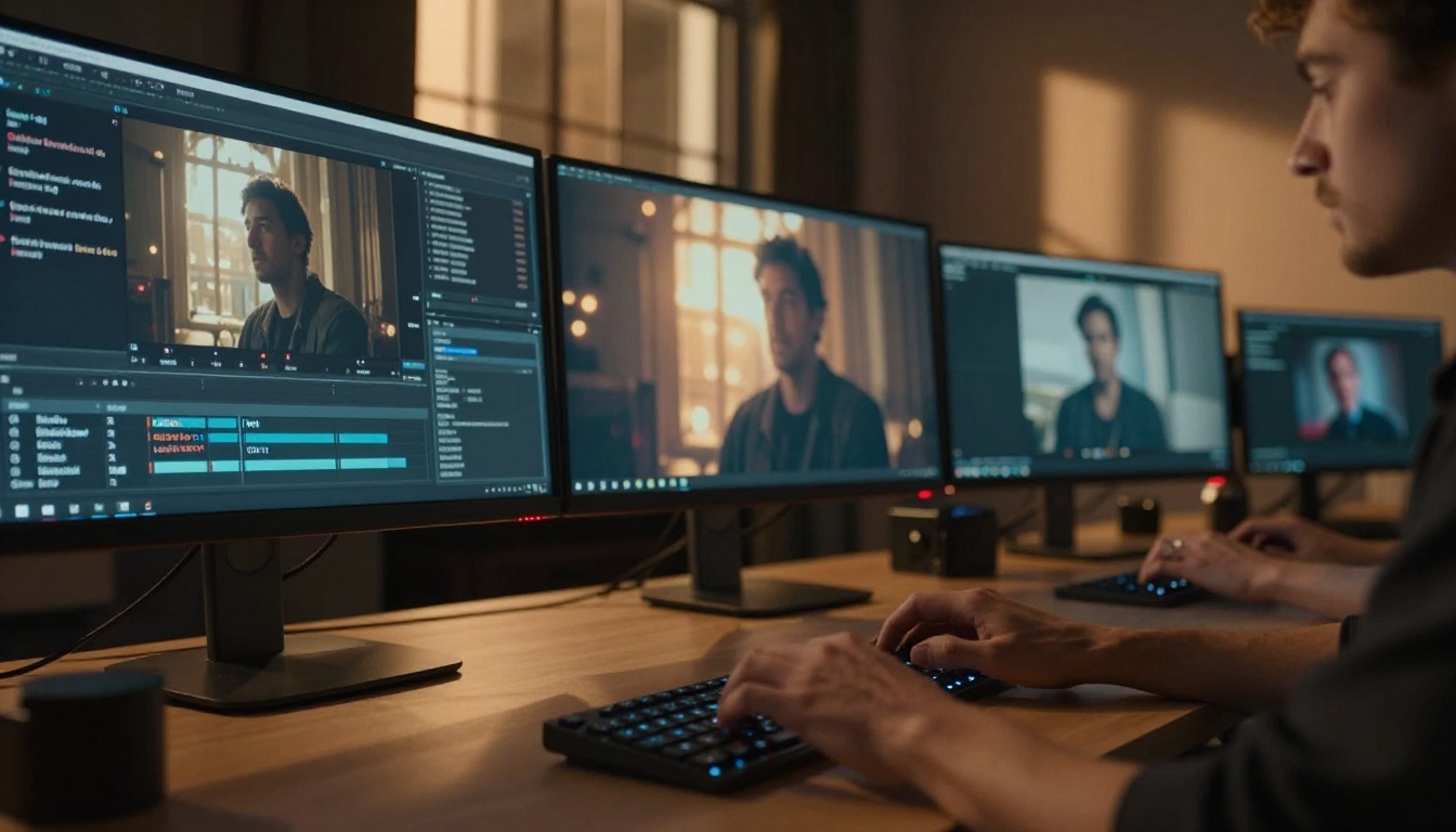 Creative AI video studio with cinematic workspace