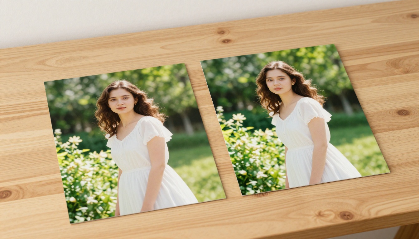 Side-by-side print comparison of AI image outputs