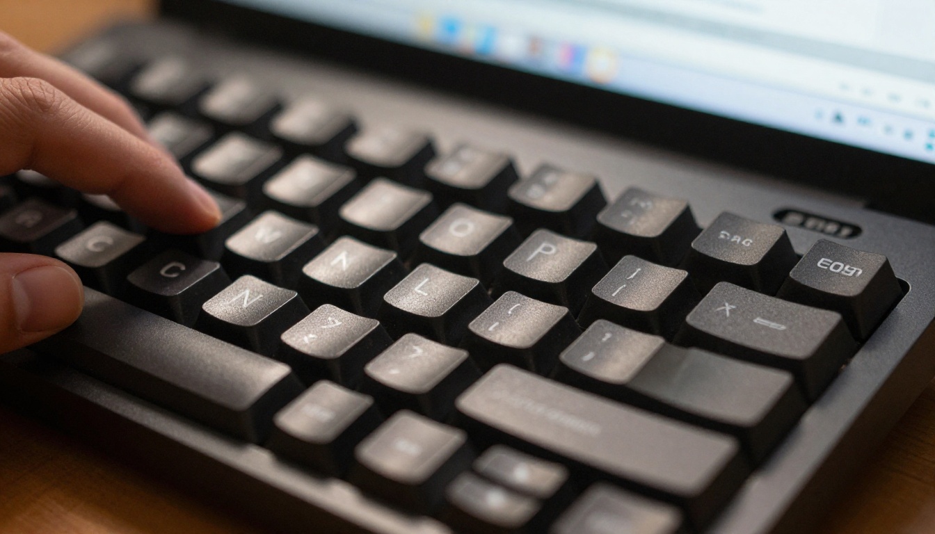 Developer typing on mechanical keyboard at night