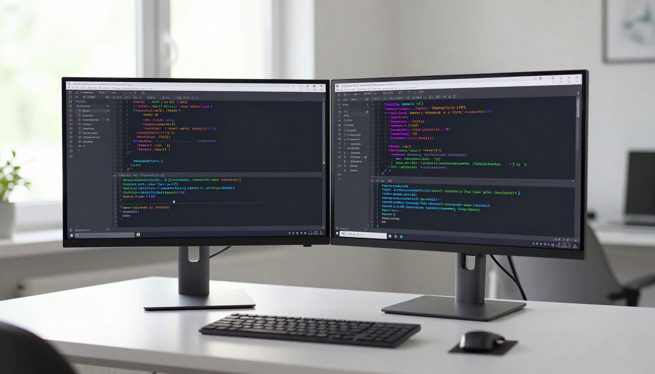 Split-screen showing terminal and IDE side by side