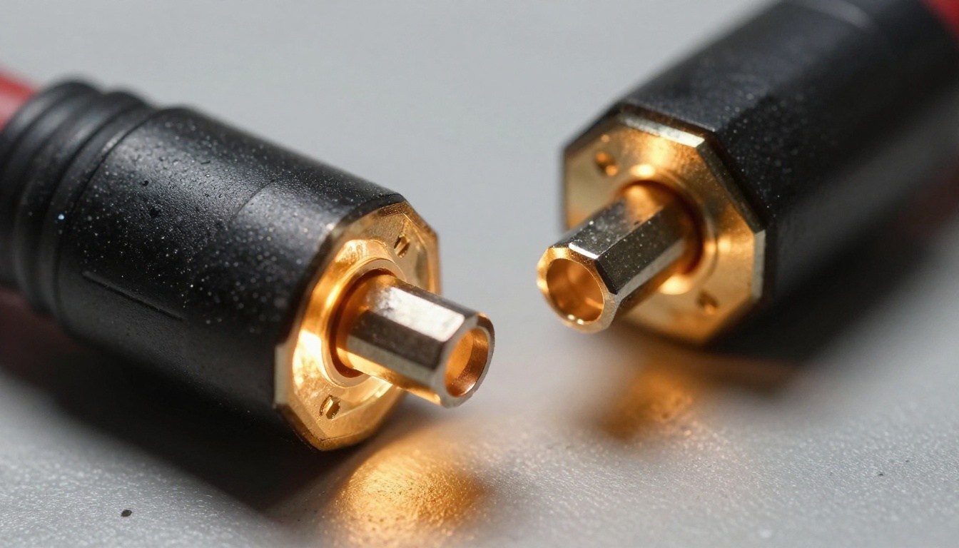 Connector macro close-up representing integration