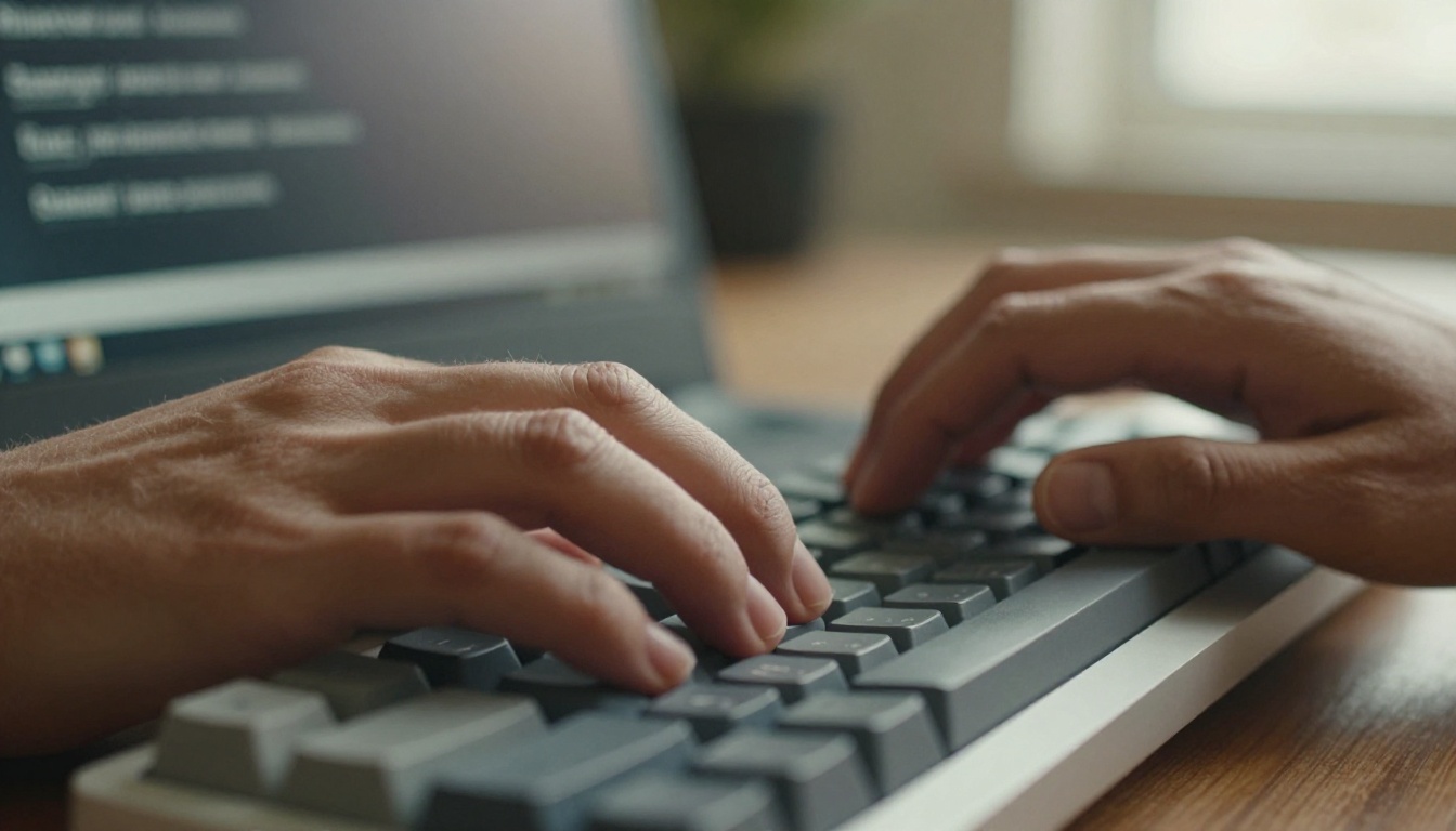Developer focused at dual monitors with terminal and code editor open