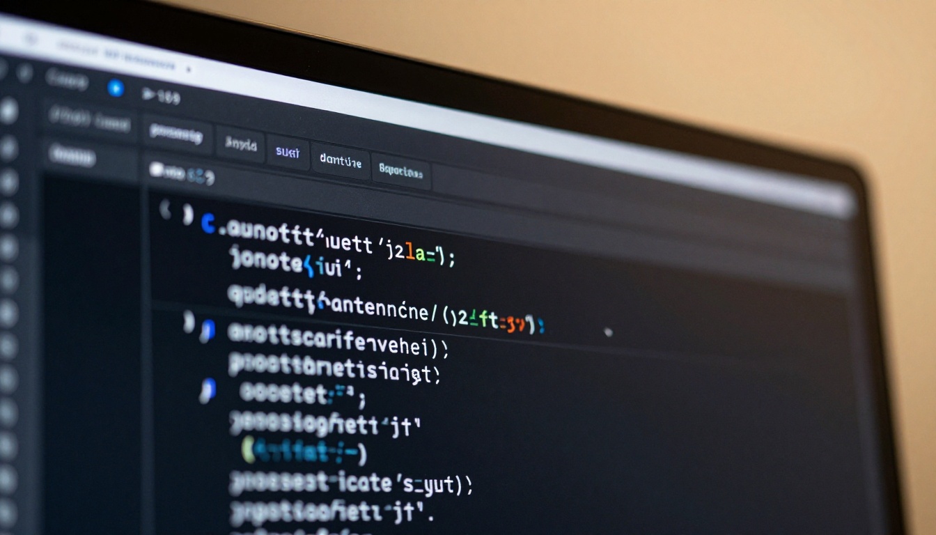 Code completion dropdown on monitor screen