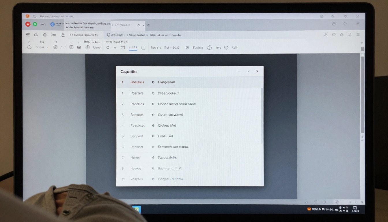 Close-up of developer monitor showing web browser comparison table, matte anti-glare screen coating with faint authentic room reflection, developer's blurred gray henley torso at frame bottom, soft diffused desk lamp from behind camera, Canon 85mm f/2.8, Kodak Portra 400, photorealistic 8K