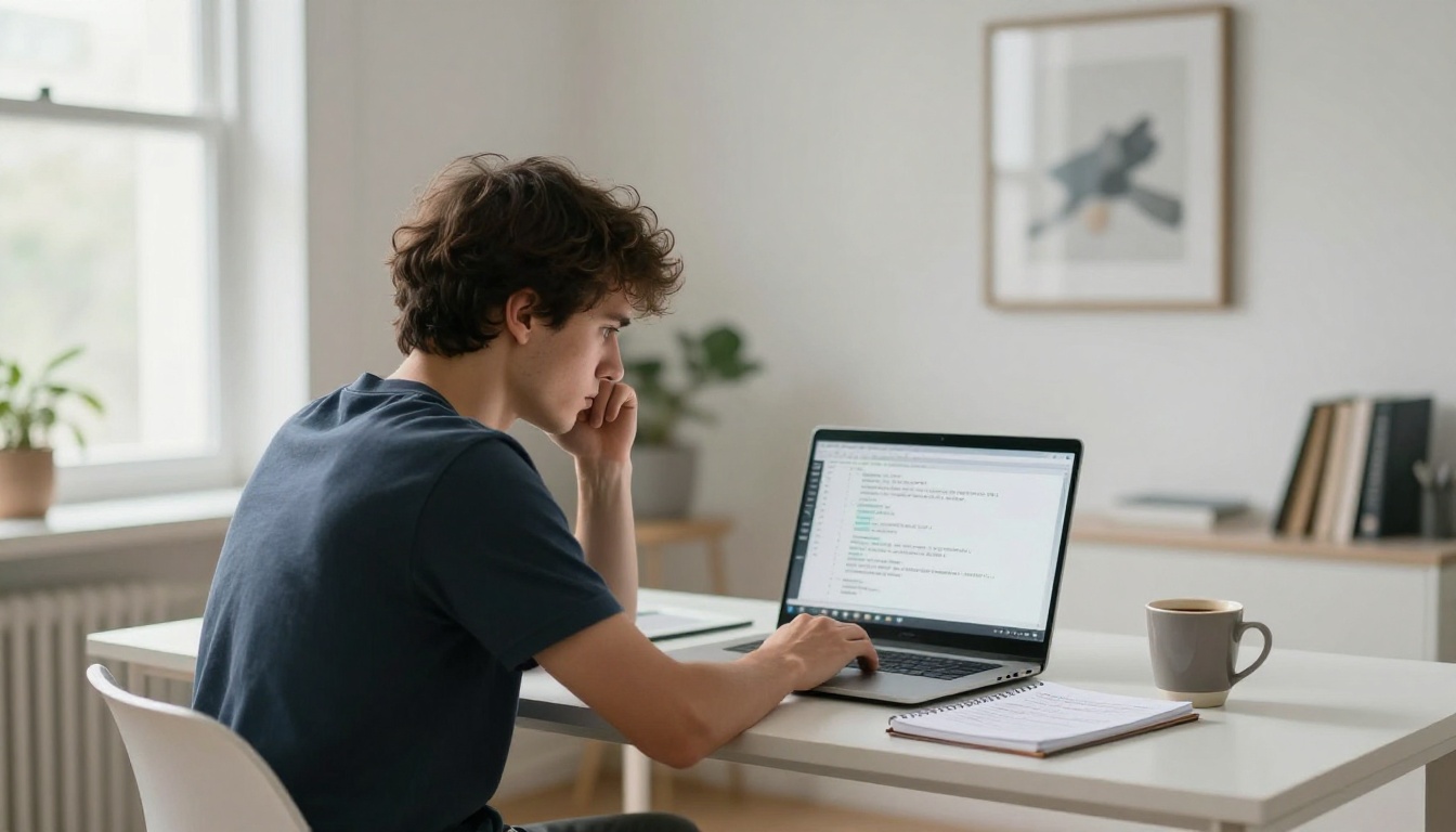 Developer looking frustrated at AI output on screen