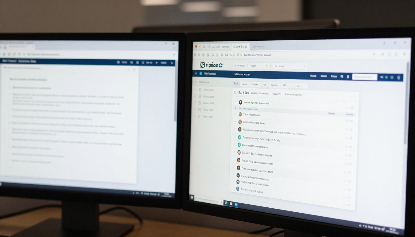 Close-up of two browser tabs showing editor interface and admin dashboard side by side