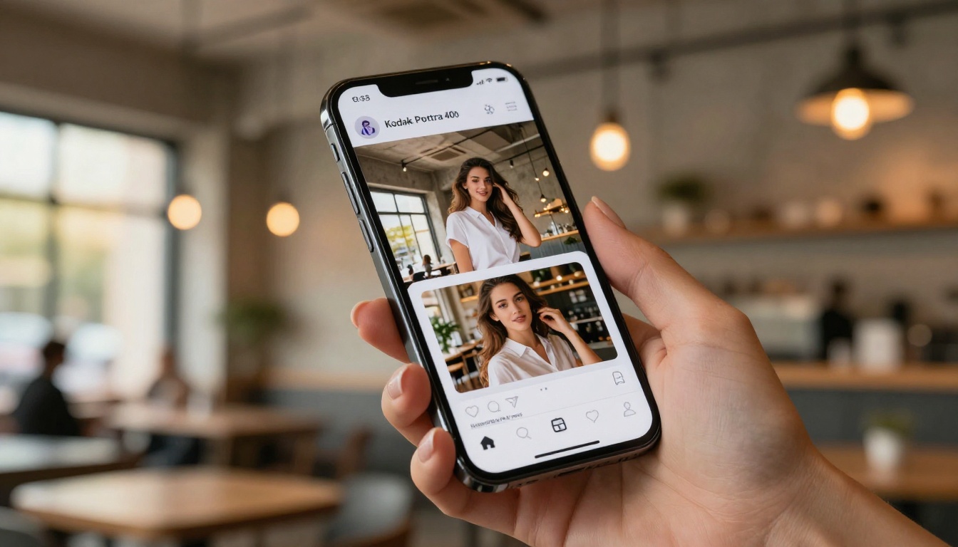 AI image generation app on smartphone showing product photo result