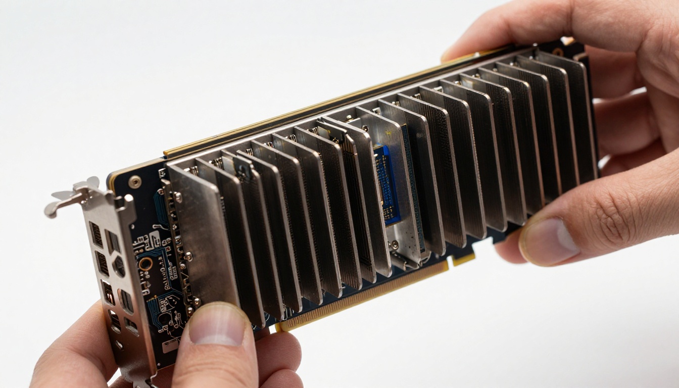 Close-up of GPU hardware used for AI model training