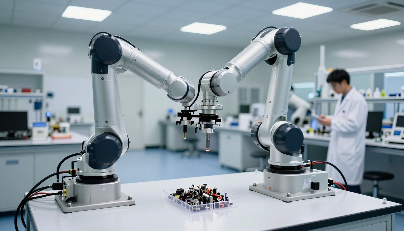 Robotic automation system in research lab