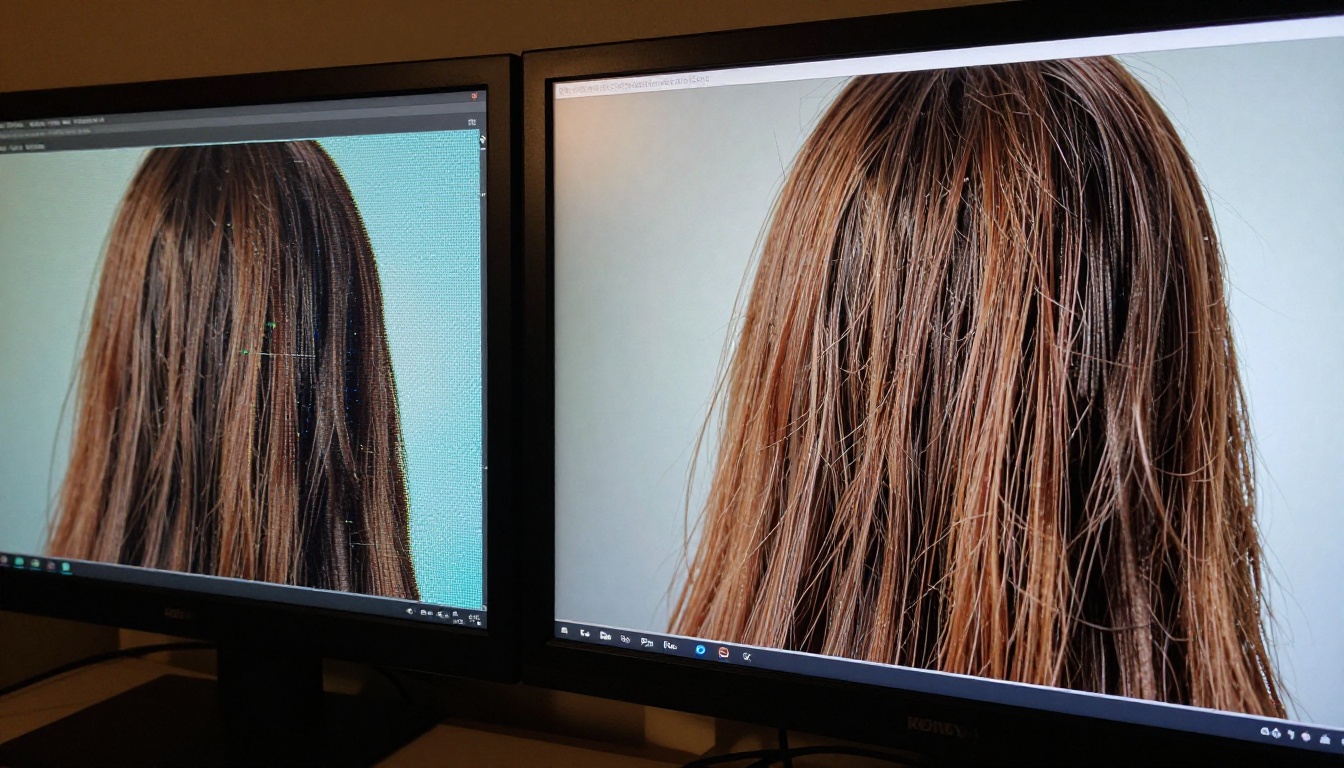 Pixel comparison between blurry and sharp 4K footage